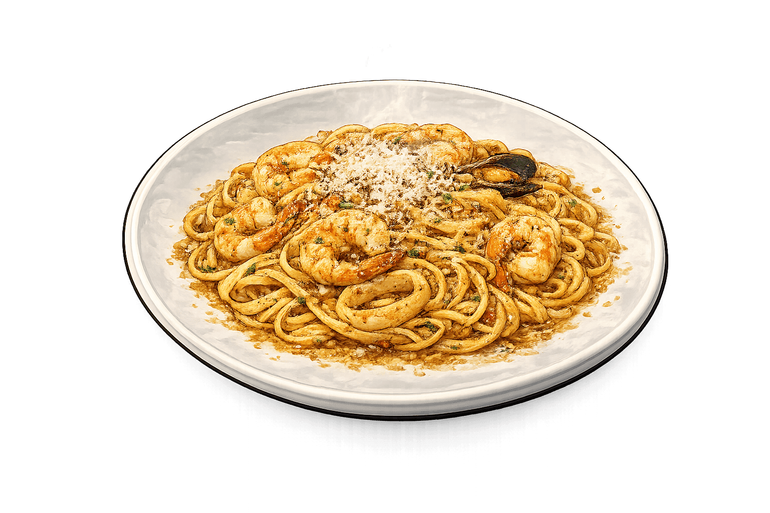 Tallarines con Gambas