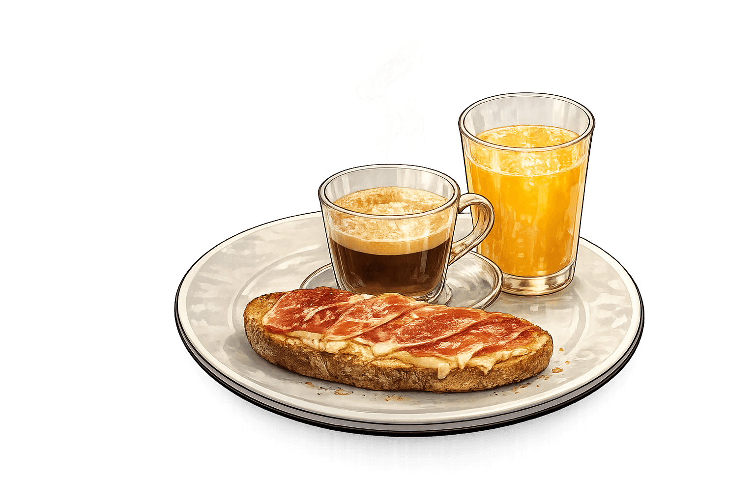 Tostada Jamón Serrano y Queso